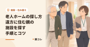 老人ホームの探し方|遠方に住む親の施設を探す手順とコツ